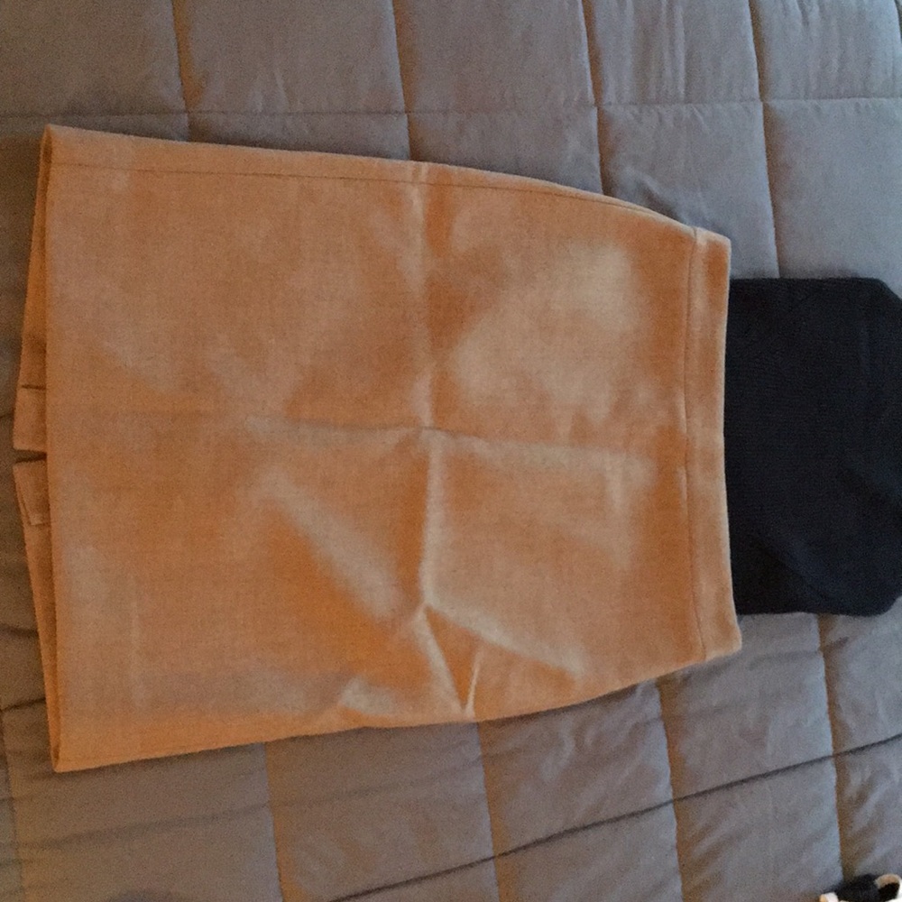 Tan J.Crew wool Pencil skirt. Size 2